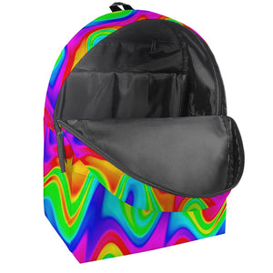 Psychedelic Rainbow Trippy Print Backpack