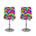 Psychedelic Rainbow Trippy Print Bar Stool Covers