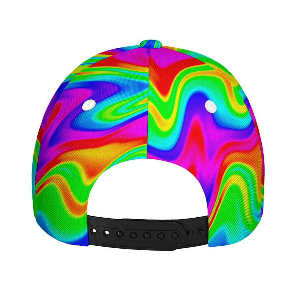 Psychedelic Rainbow Trippy Print Baseball Cap