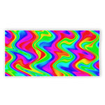 Psychedelic Rainbow Trippy Print Beach Towel