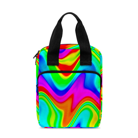 Psychedelic Rainbow Trippy Print Bible Tote Bag