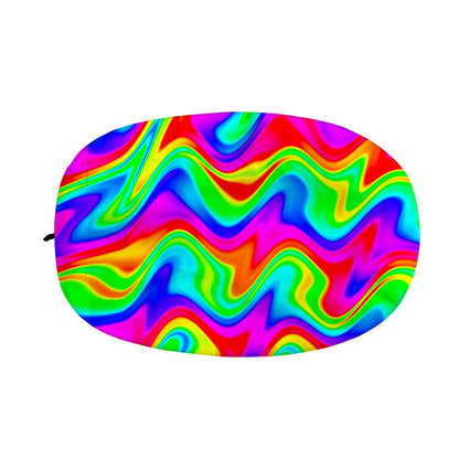 Psychedelic Rainbow Trippy Print Car Side Mirror Covers