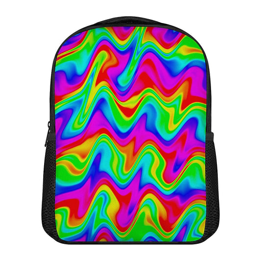 Psychedelic Rainbow Trippy Print Casual Backpack