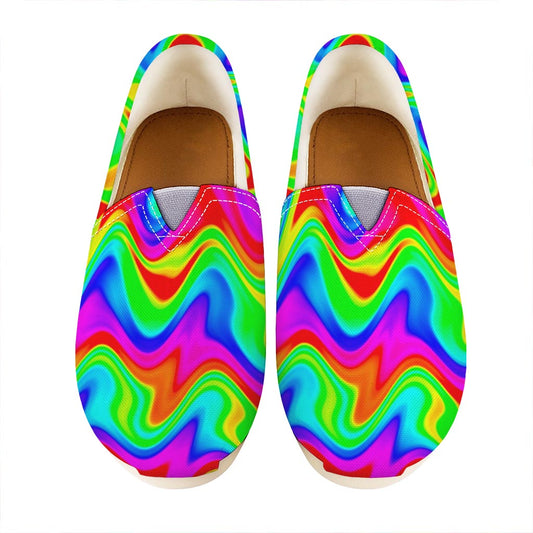 Psychedelic Rainbow Trippy Print Casual Shoes