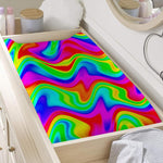 Psychedelic Rainbow Trippy Print Changing Pad Cover
