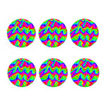 Psychedelic Rainbow Trippy Print Coaster Set