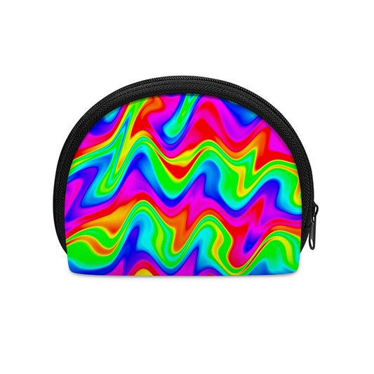 Psychedelic Rainbow Trippy Print Coin Purse