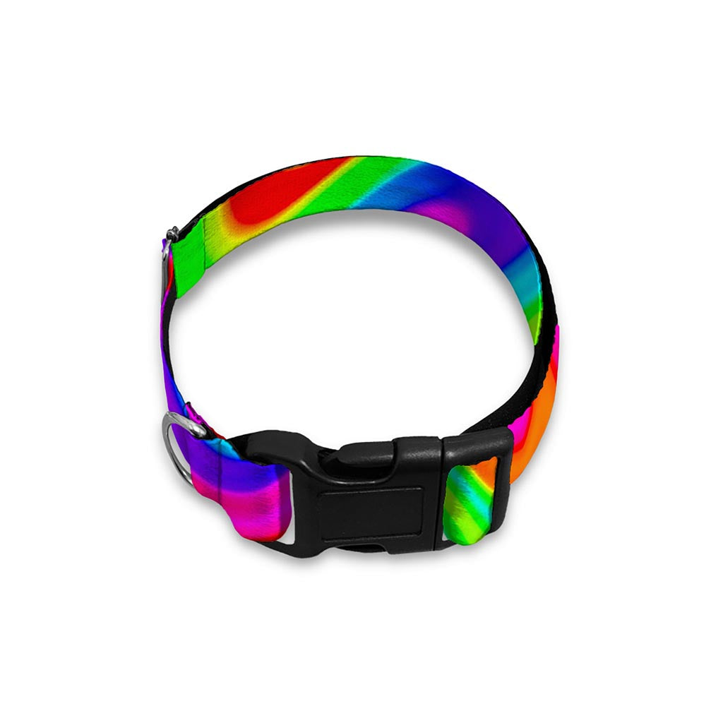 Psychedelic Rainbow Trippy Print Dog Collar