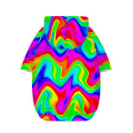 Psychedelic Rainbow Trippy Print Dog Zip Up Hoodie