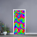 Psychedelic Rainbow Trippy Print Door Sticker