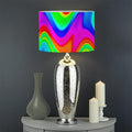 Psychedelic Rainbow Trippy Print Drum Lamp Shade
