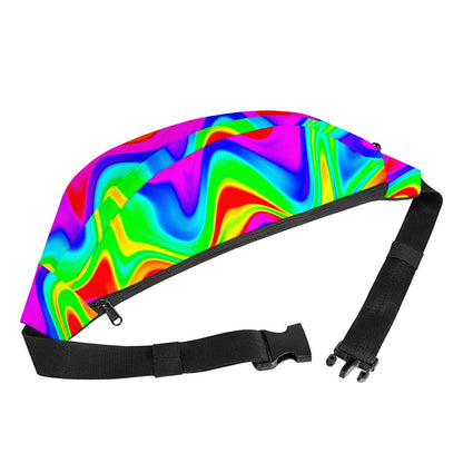 Psychedelic Rainbow Trippy Print Fanny Pack