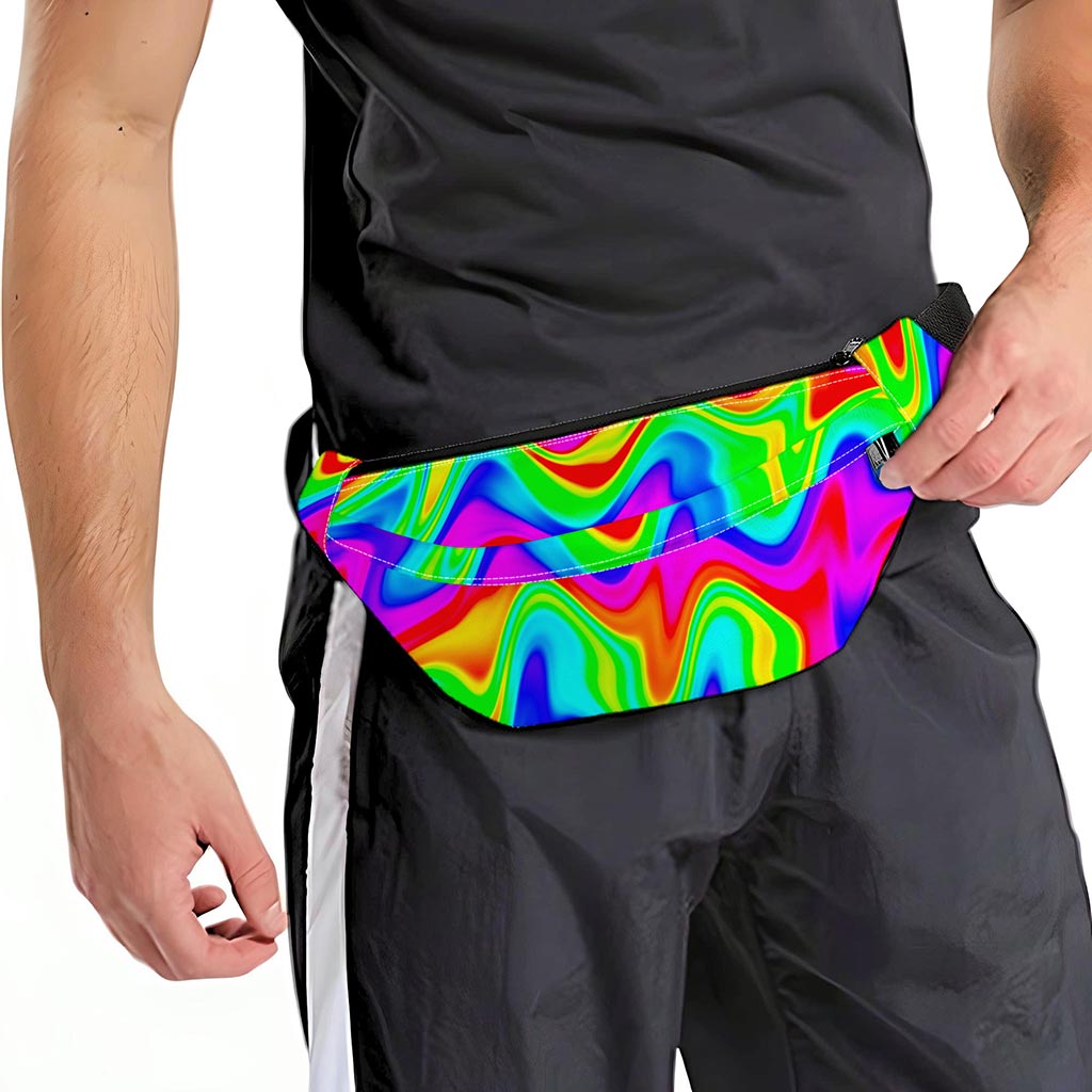 Psychedelic Rainbow Trippy Print Fanny Pack