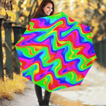 Psychedelic Rainbow Trippy Print Foldable Umbrella