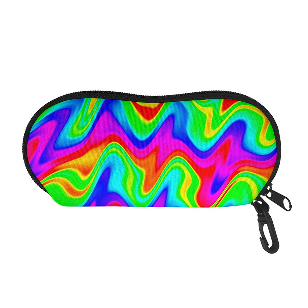 Psychedelic Rainbow Trippy Print Glasses Case