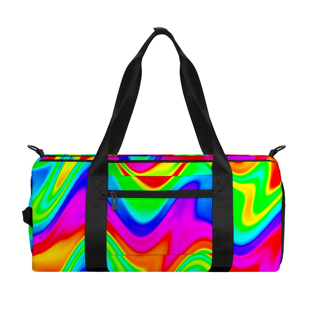 Psychedelic Rainbow Trippy Print Gym Bag