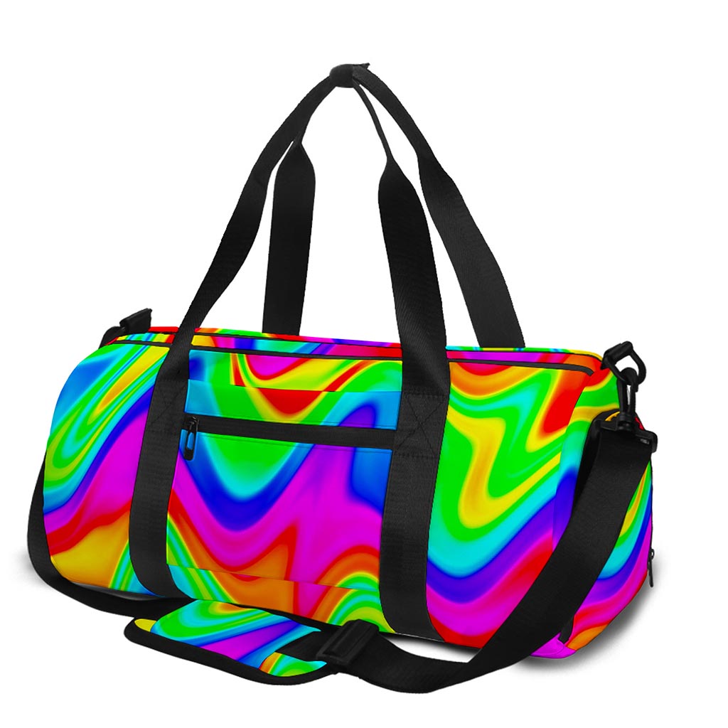 Psychedelic Rainbow Trippy Print Gym Bag