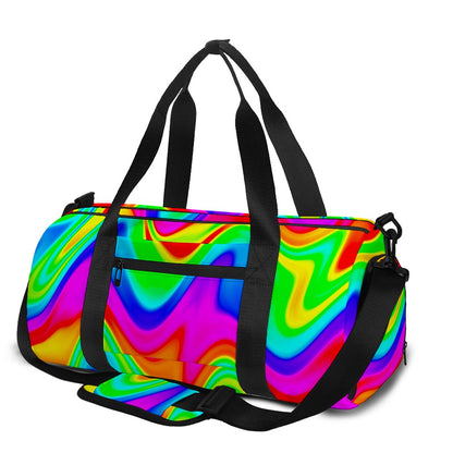Psychedelic Rainbow Trippy Print Gym Bag