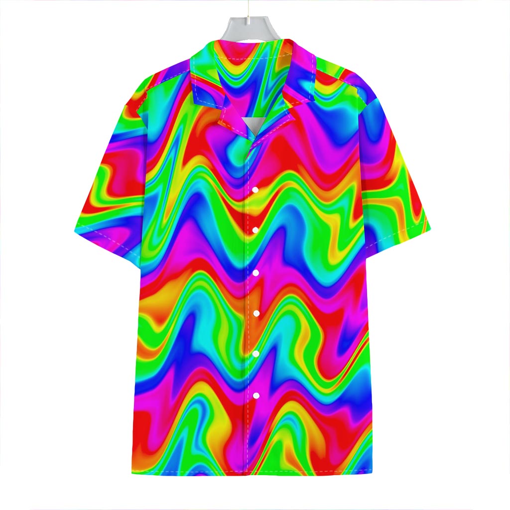 Psychedelic Rainbow Trippy Print Hawaiian Shirt