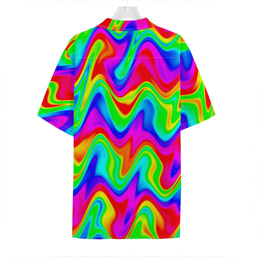 Psychedelic Rainbow Trippy Print Hawaiian Shirt