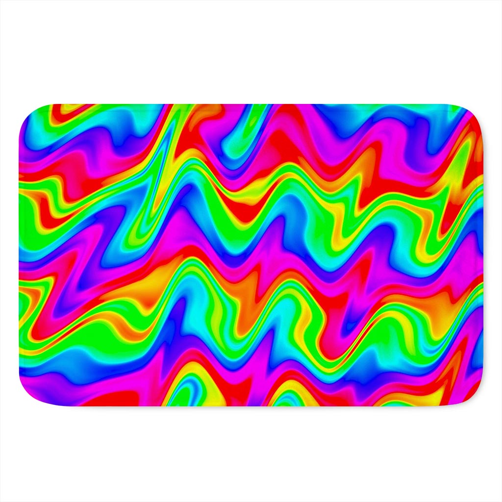 Psychedelic Rainbow Trippy Print Indoor Door Mat