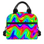 Psychedelic Rainbow Trippy Print Insulated Lunch Bag