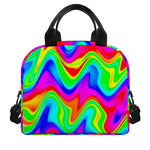 Psychedelic Rainbow Trippy Print Insulated Lunch Bag