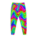 Psychedelic Rainbow Trippy Print Jogger Pants
