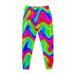Psychedelic Rainbow Trippy Print Jogger Pants