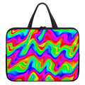 Psychedelic Rainbow Trippy Print Laptop Sleeve With Handle