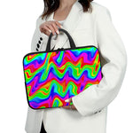 Psychedelic Rainbow Trippy Print Laptop Sleeve With Handle