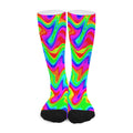 Psychedelic Rainbow Trippy Print Long Socks