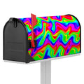 Psychedelic Rainbow Trippy Print Mailbox Cover
