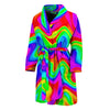 Psychedelic Rainbow Trippy Print Men's Bathrobe