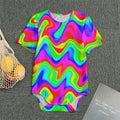 Psychedelic Rainbow Trippy Print Men's Bodysuit