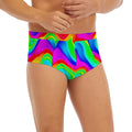 Psychedelic Rainbow Trippy Print Men's Briefs