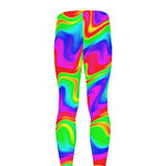 Psychedelic Rainbow Trippy Print Men's leggings