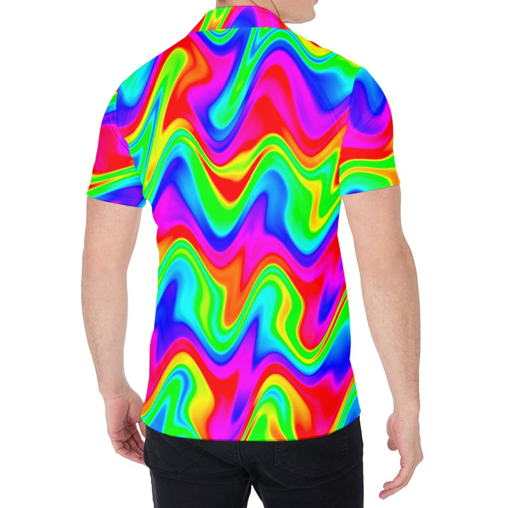 Psychedelic Rainbow Trippy Print Men's Shirt
