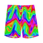 Psychedelic Rainbow Trippy Print Men's Sports Shorts