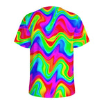 Psychedelic Rainbow Trippy Print Men's Sports T-Shirt