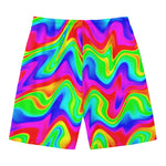 Psychedelic Rainbow Trippy Print Men's Swim Trunks