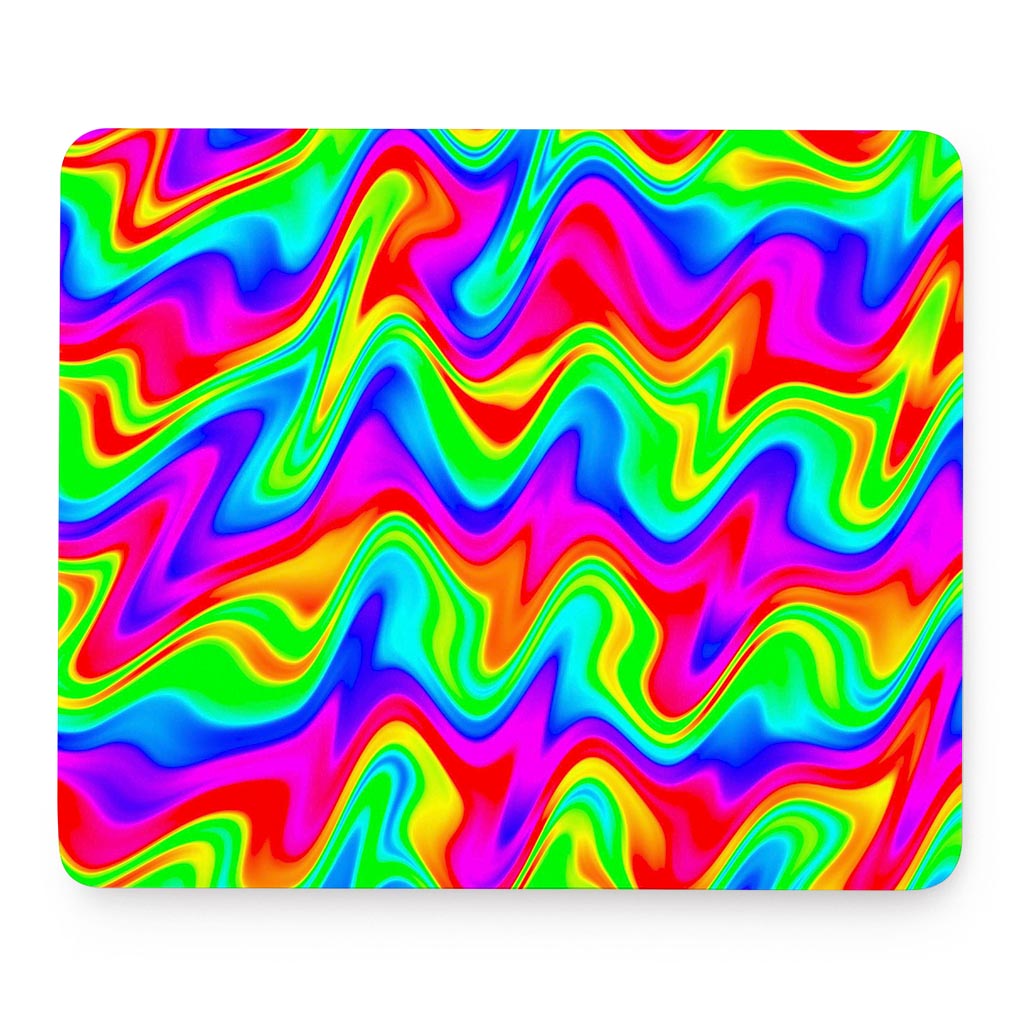 Psychedelic Rainbow Trippy Print Mouse Pad