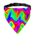 Psychedelic Rainbow Trippy Print Over The Collar Dog Bandana