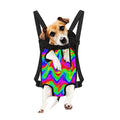 Psychedelic Rainbow Trippy Print Pet Carrier Backpack