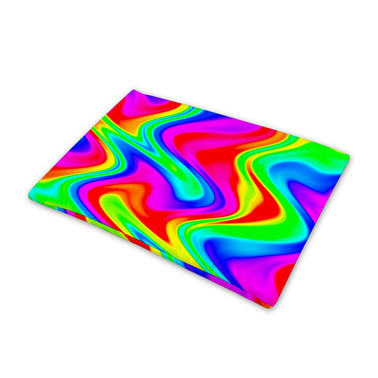 Psychedelic Rainbow Trippy Print Pet Cooling Mat Cover