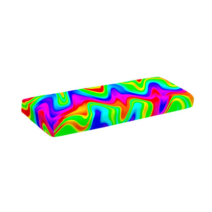 Psychedelic Rainbow Trippy Print Piano Keyboard Cover