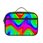 Psychedelic Rainbow Trippy Print Portable Lunch Bag