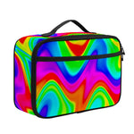 Psychedelic Rainbow Trippy Print Portable Lunch Bag