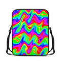 Psychedelic Rainbow Trippy Print Rectangular Crossbody Bag