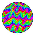 Psychedelic Rainbow Trippy Print Round Floor Mat